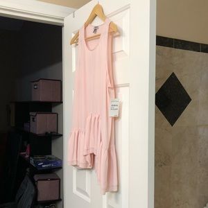 Blush pink chiffon sleeveless top